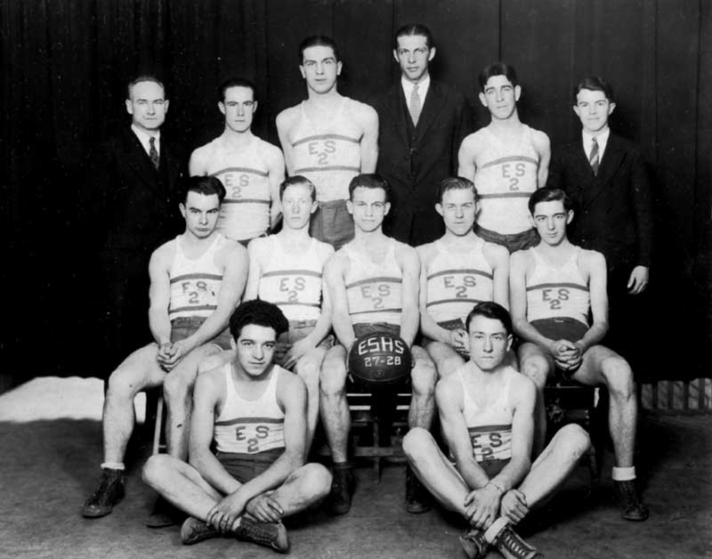 East Stroudsburg High School basketball team, 1927-1928.