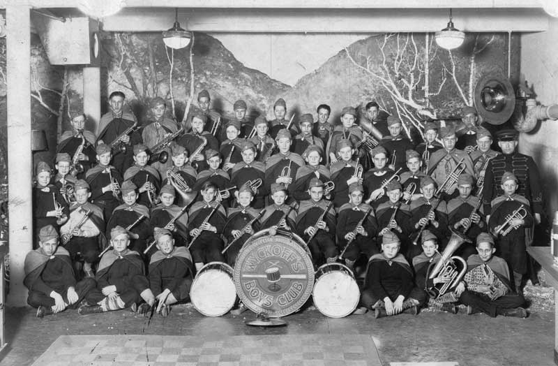 Wyckoff’s Boys Club Band, circa 1930.