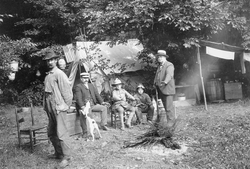 Campers at McMichaels Creek Biesecker’s Camp in August 1903.