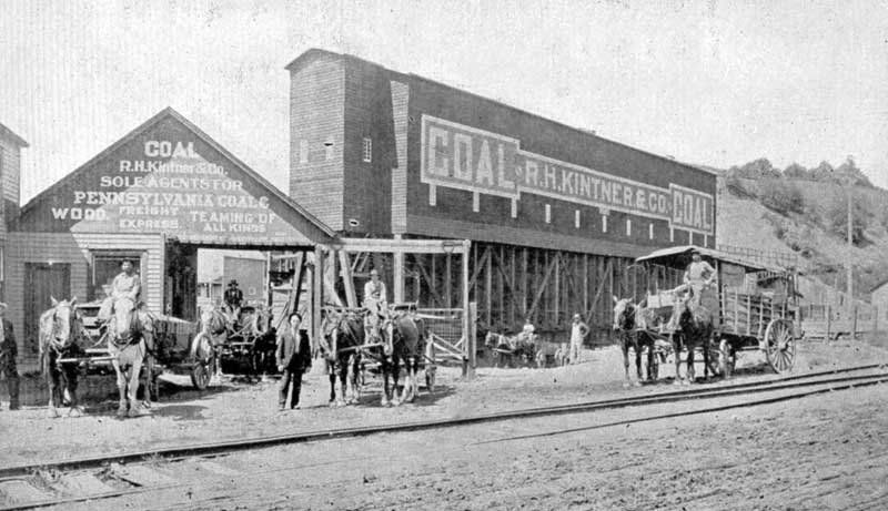 R.H. Kintner and Co. coal yard at 312 Main St., Stroudsburg, circa 1913.