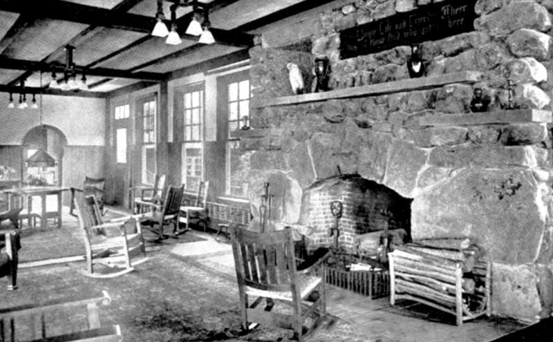 East Room fireplace at the Inn at Buck Hill Falls near Cresco.