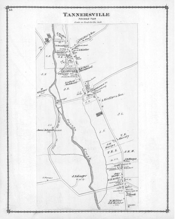 1875 Tannersville Map