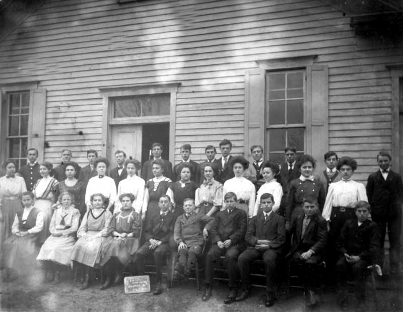 Central High School in Gilbert, Polk Township. Photo was taken Dec. 7, 1909.